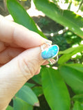 Australian bolder opal, something different, silver ring size Q