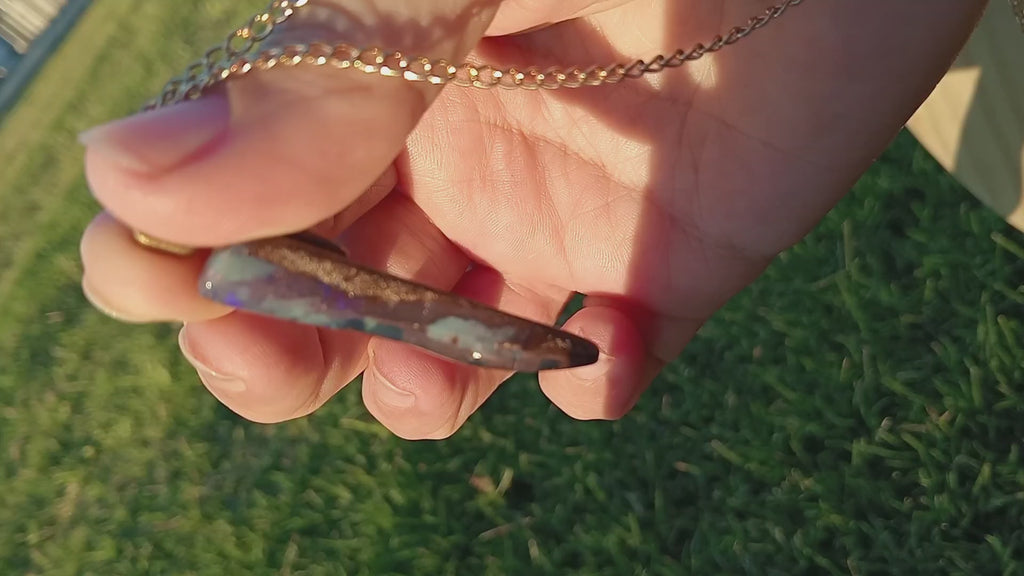 Australian bolder opal pendant