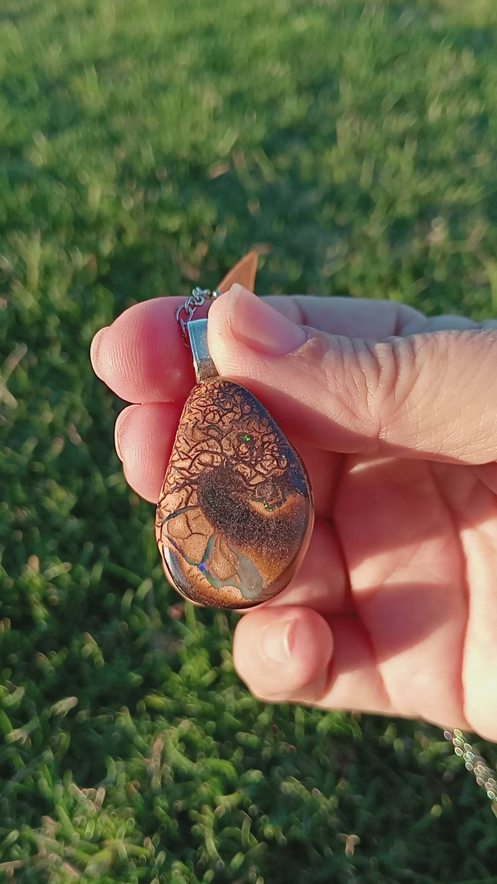 Australian bolder opal pendant