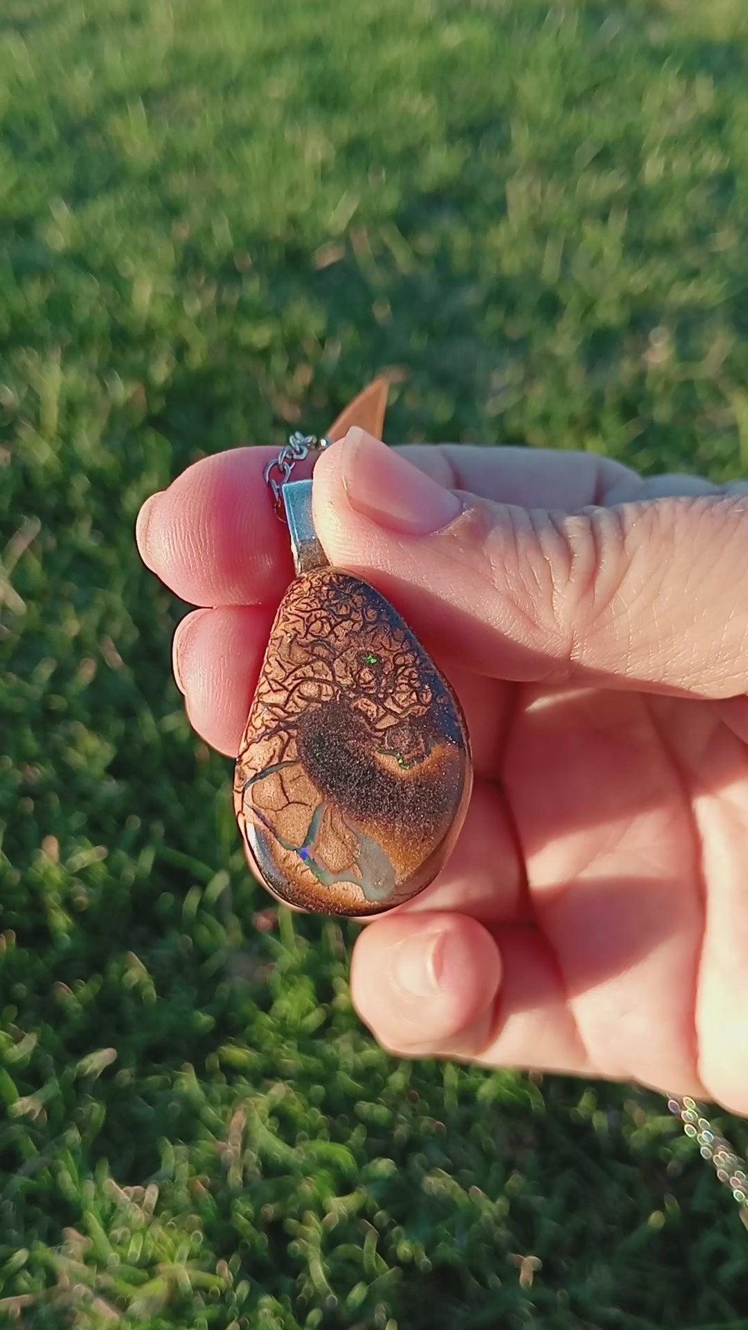Australian bolder opal pendant